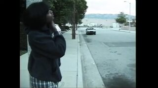 Young Black Slut Taken on the Street Ass Fucked and Cummed in Mouth