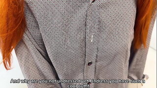 I Called a Whore for Christmas and My girlfriend Came - I Fucked Her Tiny Pussy and Cum on Her Ass - English Subtitles