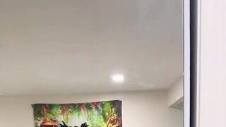 Very Horny Ebony Girl Riding Huge Dark Dildo and Cumming