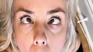 Gorgeous Blonde MILF Rides Huge Dildo with her Ass