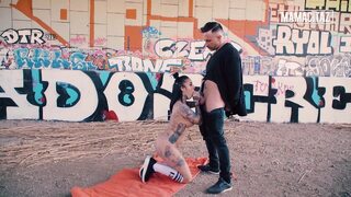 Tatted Alt Latina Outdoor Fun with Big Dick Boyfriend - MAMACITAZ