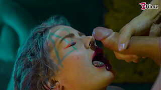 Tattooed Girl Got Caught Fucking Herself with a Big Toy, ANAL, BJ, Cumshot