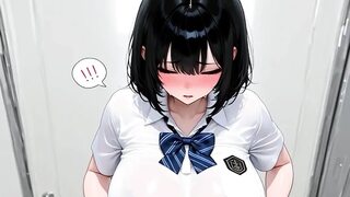 Short black hair and huge beauty