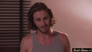 Bigtits milf covered with thick jizz porn