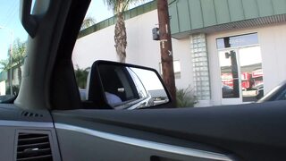 Delicious brunette fucked and jizzed on shaved pussy