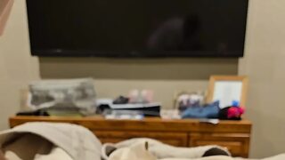 Wife gives me a drink for my hard work, then I fuck her and put a dildo in her ass 