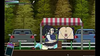 Hentai game happy heart pan blue haired lady sucking a fat woman's pussy