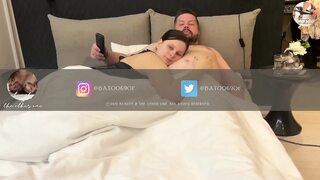 Amateur wife sucks her husbands cock while he watches TV and swallows all of his cum