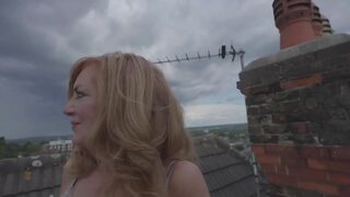 Rooftop Fucking with Sexy Redhead GILF Andi James