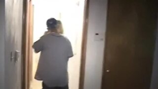 Real petite teen touches herself at voyeur college party