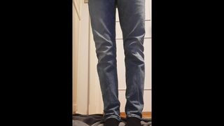 Pissing my jeans and putting on a diaper after