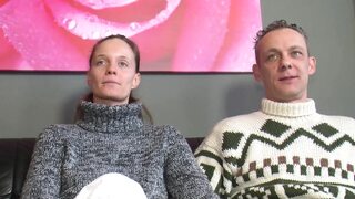 Horny Woman Sucks Two Cocks Alternately