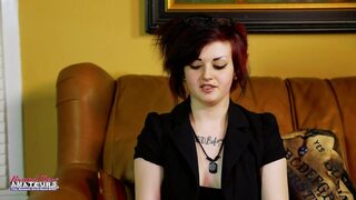 Skinny brunette beauty Gracie Lowdie shines with intense deepthroat passion and eager face attention on Toby Dick's big boner, then switches to steamy