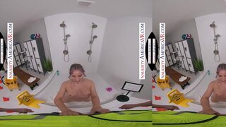 Maintenance worker stumbles upon hefty booty babe, Bobbie Lavender, taking a shower