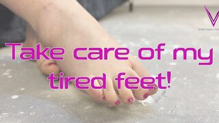 POV BBW Mistress Catastrov Feet Worship - Fix My Tired, Destroyed Feet