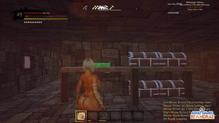 Old and Young islanders get wild while building their stone house