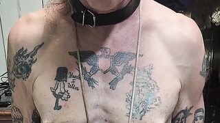 Goode Girl Ties Hubby's Balls and Cock and Has Foot Fun with Him