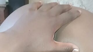 Opening her sweet ass while she fucks me