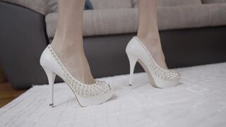 Jasmine, Self Feet solo and pussy fingering