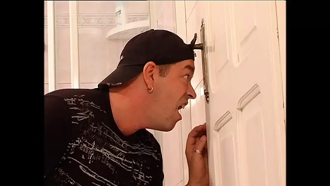 18yo stepbro with huge cock gives deepthroat blowjob