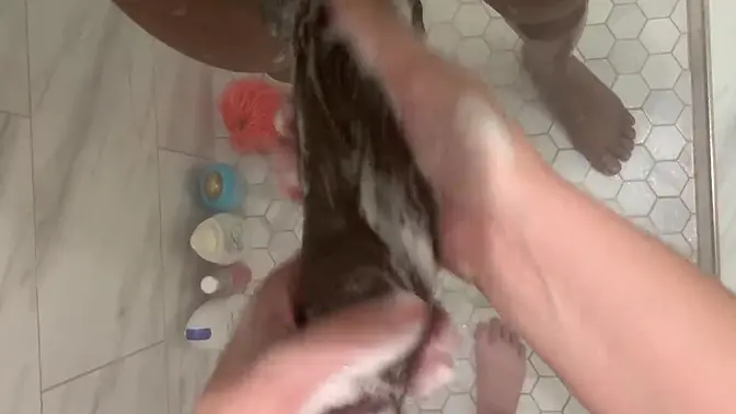 18yo stepdaughter masturbates stepdad's huge black cock