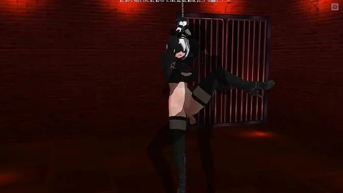 3D HENTAI 2B tied up and gets creampie