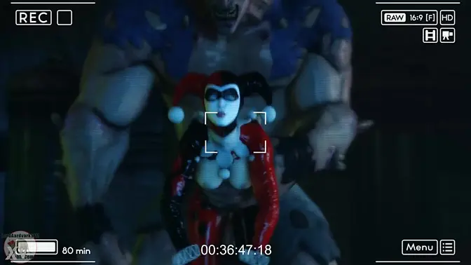 3D Hentai babe Harley Quinn gets big cock and creampie