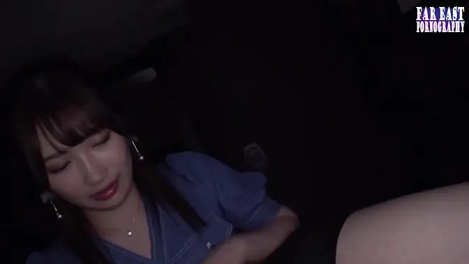 Adorable oriental brunette teen in final ep gives lovely blowjobs