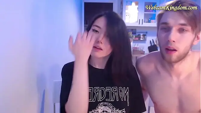 Adorable petite Asian teen webcam flash