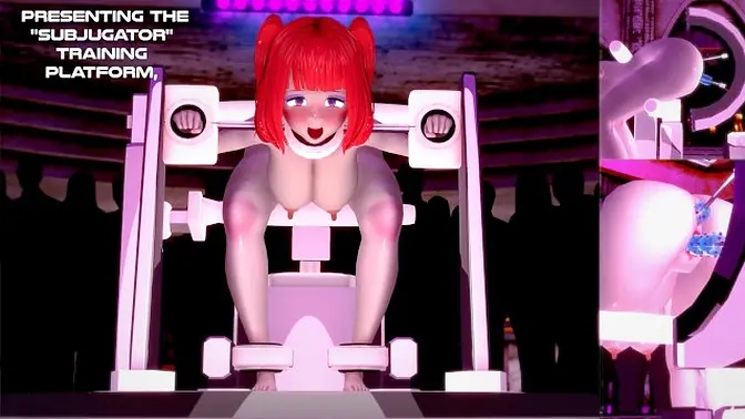 Akemi gets DP'd and squirts by fuck machine