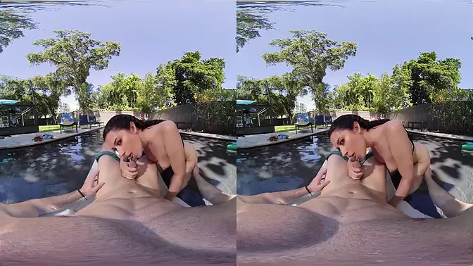 Alex Coals gets pounded in the pool