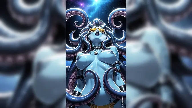 Alien MILF gets fucked in cartoon hentai fantasy