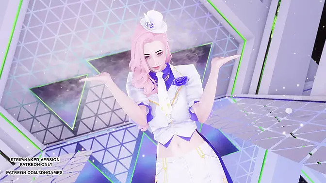 Alien Seraphine wows in sexy 3D anime dance