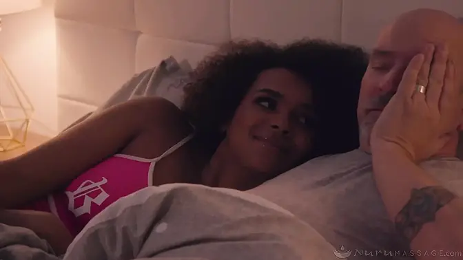 Alina Ali's slippery rubdown turns into a raw fuckfest