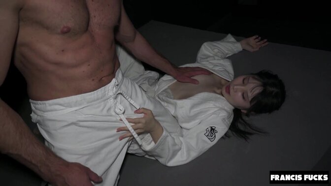 Amateur Asian teen gives sloppy blowjobs and gets punished with a