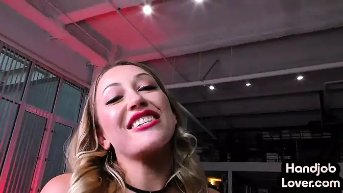 Amateur babe talks dirty while jerking reality POV cock