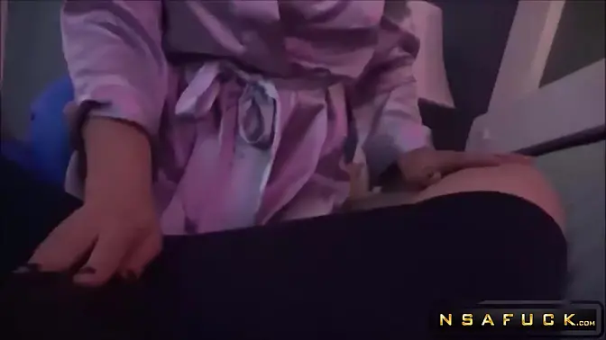 Amateur blonde MILF Brianna slips while giving a massage and gets fucked hard