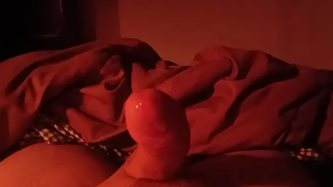 Amateur guy shows off his pulsating big cock during solo masturbation session