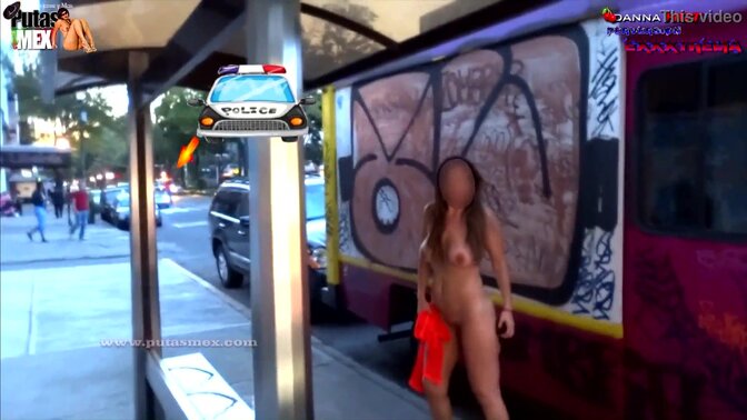 Amateur Latina MILF Danna Hot exposes her big tits and juicy ass in public