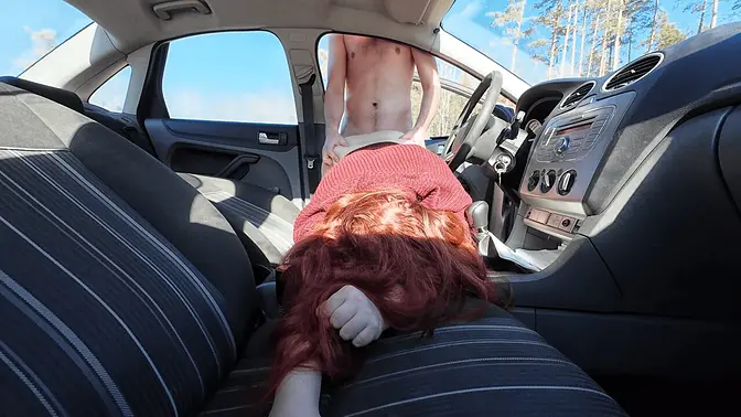 Amateur Latvian wife gets fucked in public and creampied