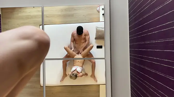 Amateur Nela Decker rides and fucks in mirror reflection