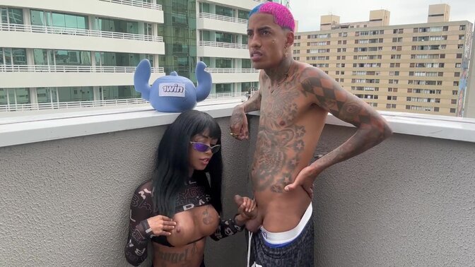 Amateur Teen Brunette Pays a Sexy Visit to Tattooed Prisoner