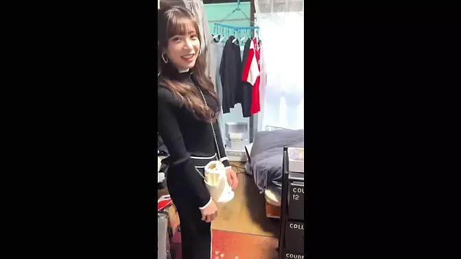 Angelic Asian beauty worships cock