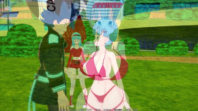 Animated dragon fucks babe in bikini at Bra and Bulma's Ass
