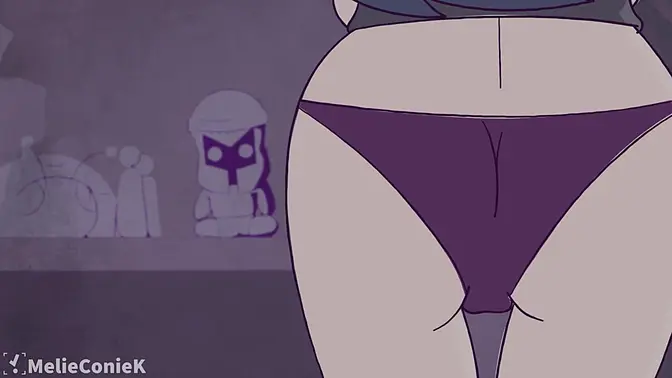 Animated girl gets filled with jizz