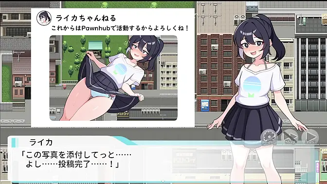 Anime girl exposes herself in live video to attract more registrants