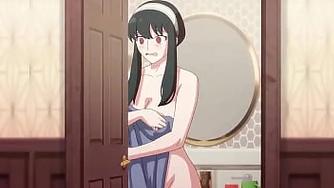 Anime girl with big ass and big tits gets rough creampie