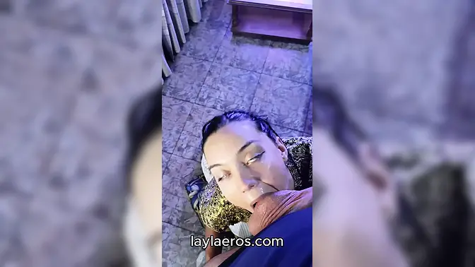 Argentine girl gives deepthroat blowjob with lots of eye contact