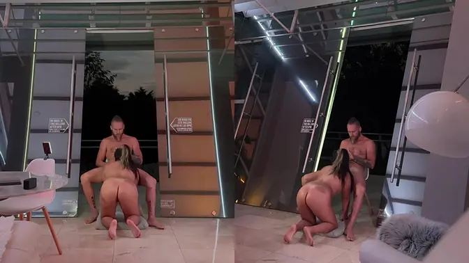 Asian amateur girlfriend deep throats and eats pussy