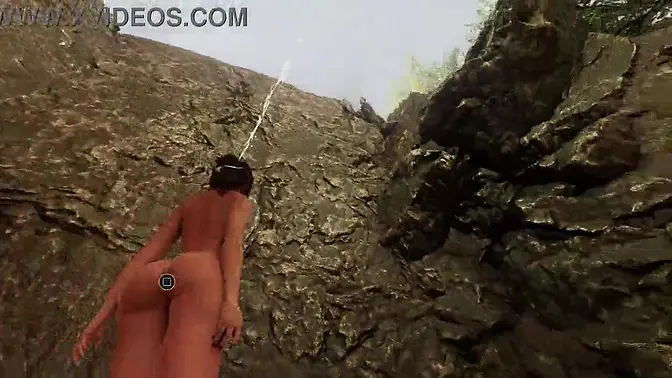 Asian and white girl anime babes go topless in public